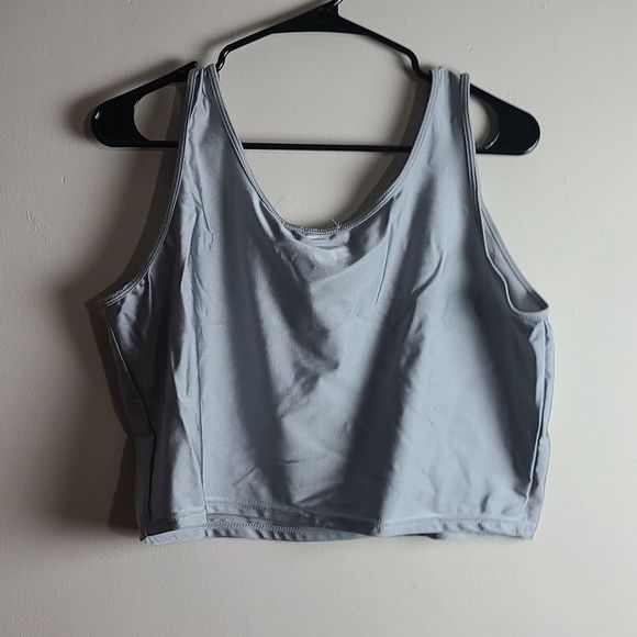 AQ Sport Grey Neon Crop Top Size 2X - Picture 4 of 4